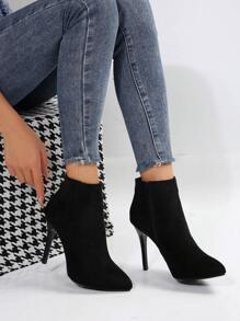 Fall/Winter New Arrival Women's Fashionable Elegant Pointed Toe Suede Ankle Boots With Thin Heels,Style With Jeans,Boots For Women