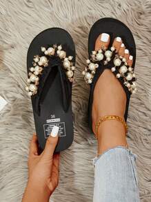 Của phụ nữ Cao gót Dép xăng đan , Thời trang Trân châu Của phụ nữ Sành điệu Giày Slingback Giày cao gót Đầm Giày nữ Baotou , Của phụ nữ Nền tảng Giày dép - Nhiều màu - Xem 6