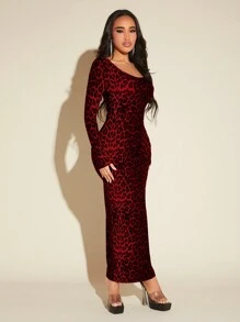 Radiana Vestido Sexy Estampado De Leopardo Para Mujer