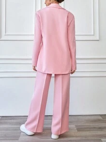 RueChic Conjunto De Traje Oversize Rosa - Rosa - Ver 2