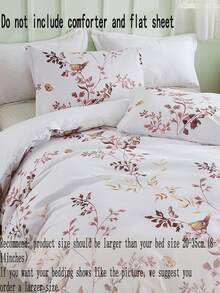 3pcs Modern American Style Home Bedroom Four Seasons Universal Simple Fashionable Fresh Polyester Microfiber Multi-Colored Digital Printed Quilt Cover Set (1 Quilt Cover + 2 Pillowcases, No Filling) - Multicolor - View 6