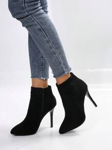 Fall/Winter New Arrival Women's Fashionable Elegant Pointed Toe Suede Ankle Boots With Thin Heels,Style With Jeans,Boots For Women