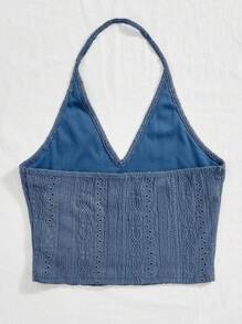 Soleia Camiseta Sin Mangas Con Cuello Halter De Vacaciones Para Mujer