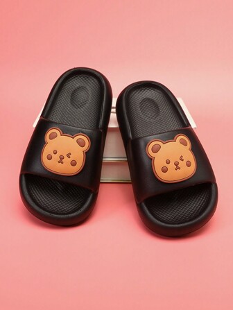 儿童简约卡通拖鞋，防滑软底，轻便可爱，适合男孩和女孩，适合居家和休闲活动，适合大孩子穿着