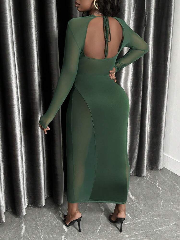 Plus Size Sweetheart Neckline Backless Bustier Dress