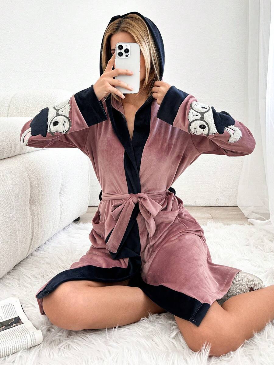 RueChic Embrodery Detailed Women Robe - Multicolor - View 1