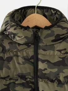 RueChic Tween Boys' Camouflage Hooded Coat - Multicolor - View 6