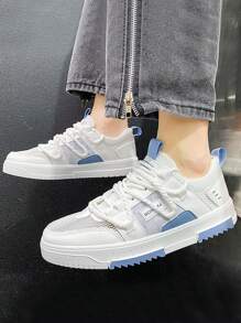 男士透氣網眼舒適軟底運動鞋,低幫休閒平底鞋適合日常通勤 - 彩色 - 查看 5