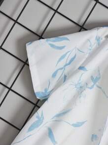 SHEIN 青少年男孩休閒舒適色塊兩件套 - 藍色 - 查看 3