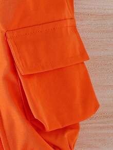 嬰兒男童工裝休閒套裝 - 橘色 - 查看 7