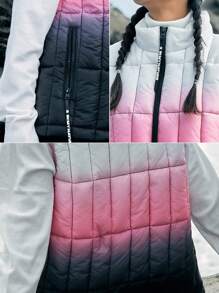 In My Nature Women's Gradient Color Outdoor Vest Jacket - Baby Pink - View 7