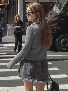 DAZY Women's Collared Zip-Up Cardigan,Long Sleeve Tops,Fall Women Clothes Jacket - Grey - View 2