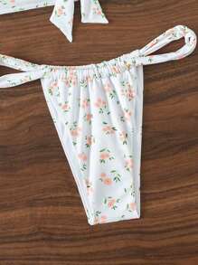 SHEIN Swim Mod Ditsy Floraled Bikini Set Summer Beach - White - View 5