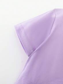 SHEIN 女童卡通印花圓領t恤 - 彩色 - 查看 3