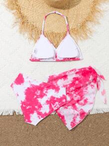 Bộ bikini cổ yếm buộc dây Tween Girl đi biển mùa hè - Nhiều màu - Xem 2