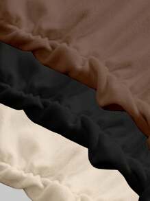 SHEIN Unity 女裝v領長袖修身t恤 - 棕色 - 查看 5