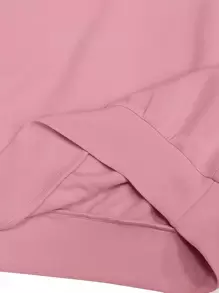 INAWLY 女士字母印花运动衫和运动裤套装 - 粉色 - 查看 4