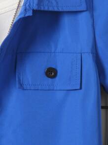 SHEIN Młody chłopiec 2 sztuki/zestaw Młody chłopiec Łatana koszula i spodenki Strój