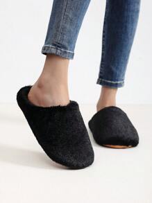 Fluffy And Silent Women's Indoor Slippers, Lightweight And Soft For Home Use On Flooring - Black - View 2