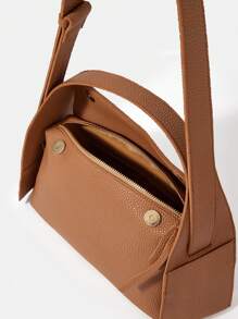 BizChic 優雅女式肩袋,大容量手提包,工作包 - 棕色 - 查看 8