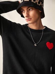 Manfinity RebelGame Jersey De Punto Con Cuello Alto Y Manga Larga - Negro - Ver 4