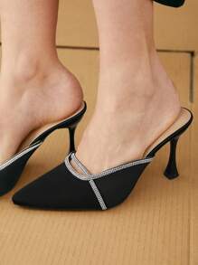 Của phụ nữ Cao gót Dép xăng đan - màu đen - Xem 4