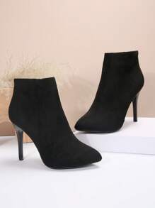 Fall/Winter New Arrival Women's Fashionable Elegant Pointed Toe Suede Ankle Boots With Thin Heels,Style With Jeans,Boots For Women