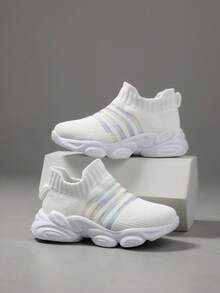 透氣兒童襪子運動鞋,多功能 - 白色 - 查看 2