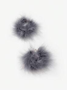 SHEIN SXY 1pair Grey Fashionable Personalized Earrings - Grey - View 2