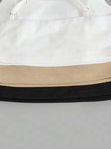 SHEIN Essnce 3入組多色肋紋吊帶上衣 - 彩色 - 查看 6