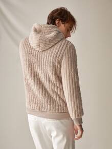 Manfinity RebelGame 抽繩連帽衛衣 - 杏色 - 查看 2