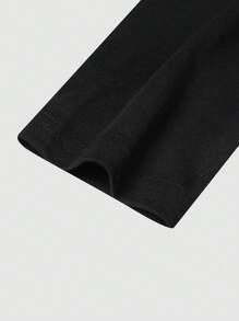 Manfinity Homme Men Plus Size Basic Plain High Neck Long Sleeve T-Shirt, For Work, Fall