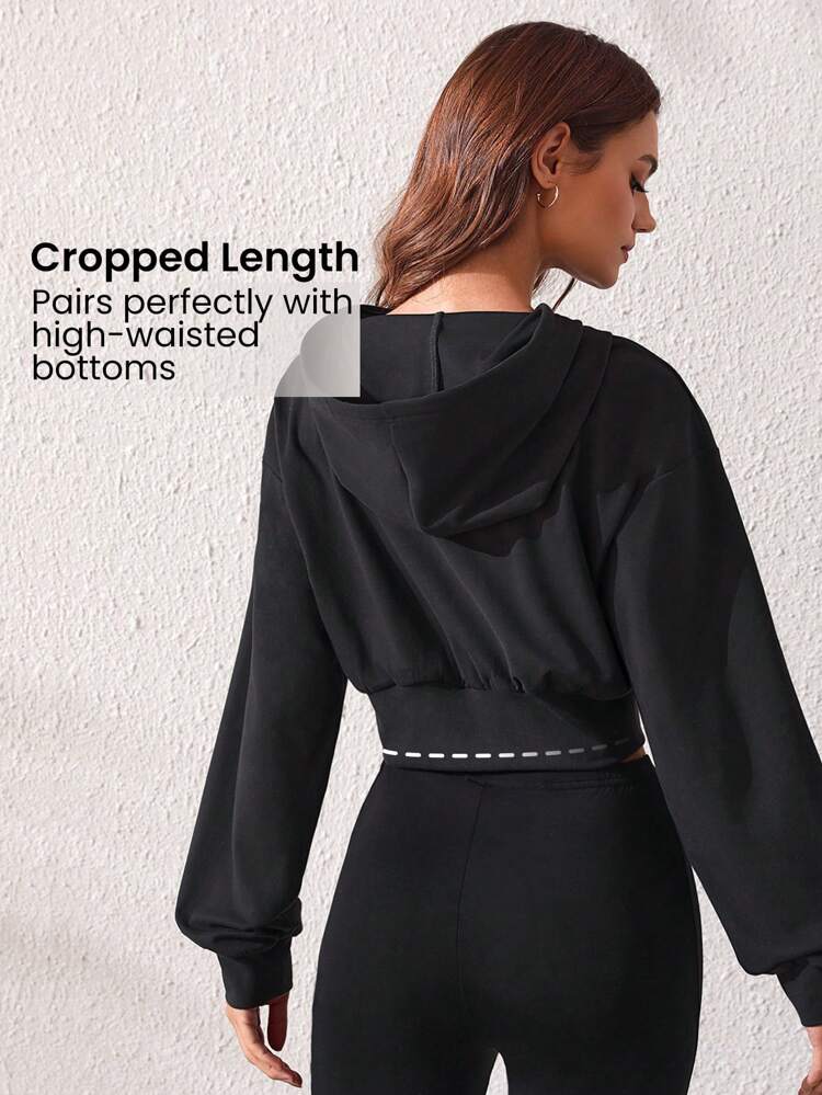 Hollow Out Front Sports Sweatshirt