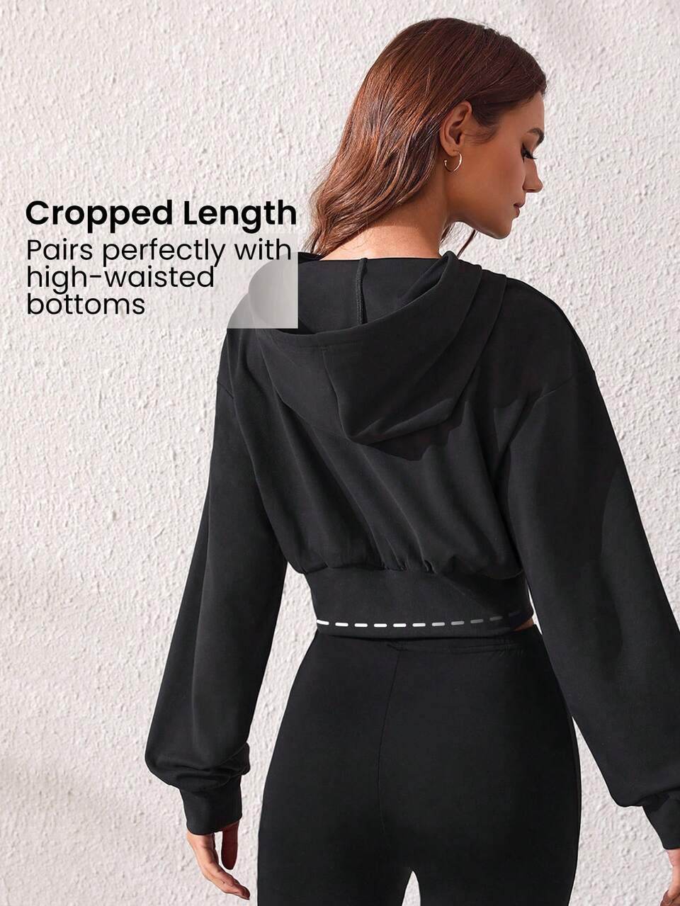 Hollow Out Front Sports Sweatshirt