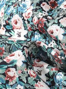 SHEIN 幼兒女童花朵印花a字裙 - 彩色 - 查看 5