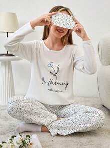 RueChic Pijama Estampado Detalhado