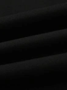 Manfinity Homme Chaquetas De Hombres Con Cierre De Cremallera En Bloque De Colores Sueltos Con Impresión De Letras - Negro - Ver 7