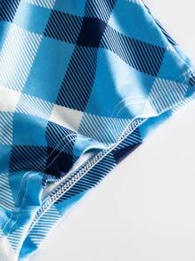 Men'S Grid Printed Underwear (3 Pcs) - Multicolor - View 5