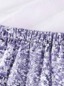 Baby Girls' Fashionable Shiny Glitter Printed Long-sleeve Cardigan, Paired With Printed Skirt Outfit For Autumn/winter