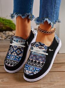 女士印花圓頭滑步透氣運動休閒鞋 - 彩色 - 查看 3