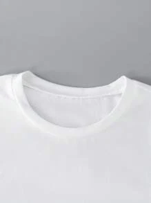 SHEIN Conjunto Informal De Dos Piezas Con Detalle De Parche Para Niño Tween - Multicolor - Ver 4