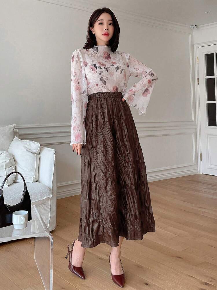 Women'S Elastic Waist Skirt