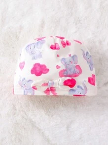 Newborn Baby Girls' And Boys' Adorable Elephant Cartoon Print Jumpsuit For Homewear And Crawling - Baby Pink - View 6