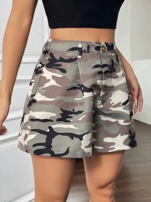 SHEIN Unity Women'S Camouflage Shorts - Multicolor - View 5