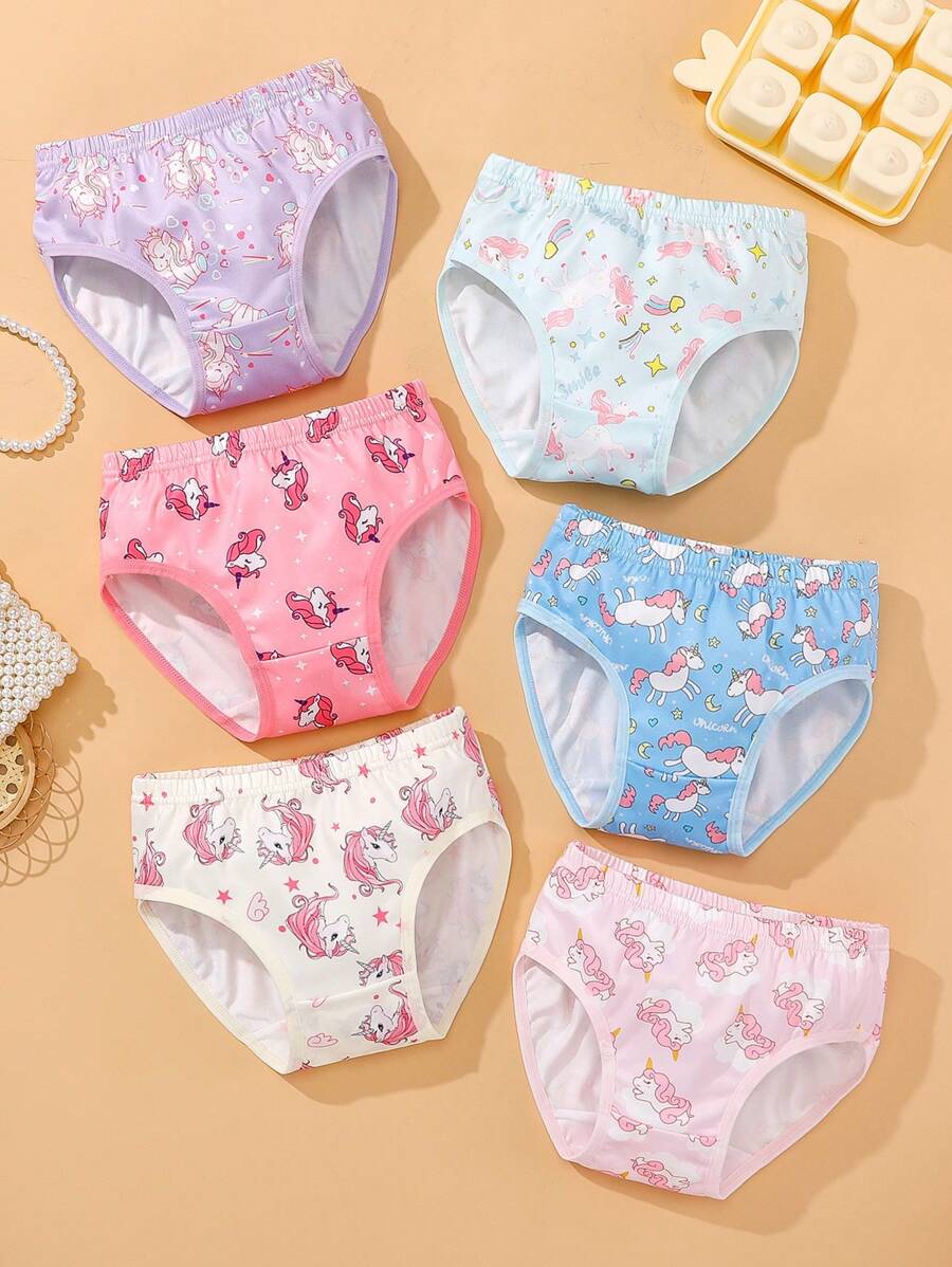 Tween Girls' Cartoon Unicorn Printed Underwear | SHEIN USA