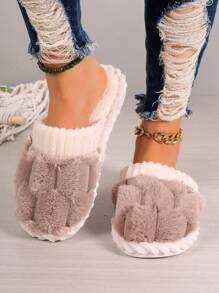 Women's All-Match, Stylish, Elegant, Soft Warm, Non-Slip, Comfortable Home Slippers For Four Seasons, Can Be Used As Casual Wear, Fairy Tale Style - Mocha Brown - View 5