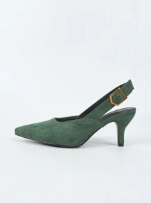 Women's Fashionable Versatile Green High Heels - Green - View 7