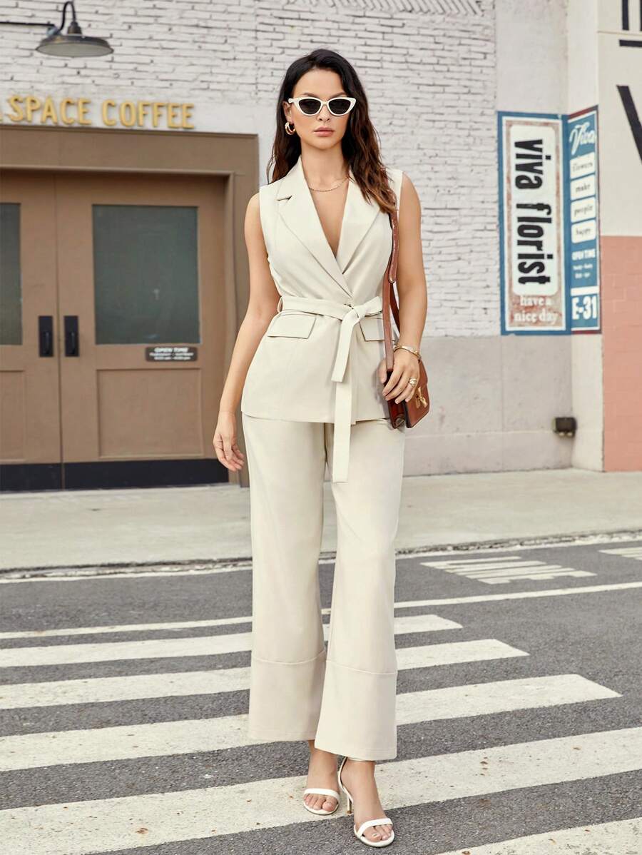 Aveloria Women'S Solid Color Business Suit Set