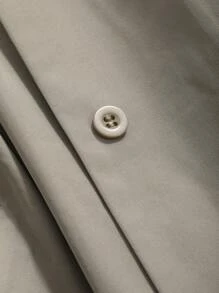 FRIFUL Designer Của phụ nữ Ngực đơn Thả vai Áo khoác - Màu be - Xem 8