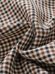 SHEIN Young Girls Plaid Patchwork Cap Sleeve Dress - Multicolor - View 4